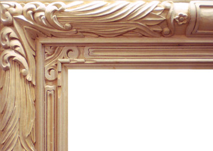 Wood Carving Design for Corner Picture Frame (detail). 75 x 48 inches