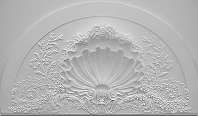 Shell. Design for panel relief molding. Clay. 3.4 feet x 2.4 feet