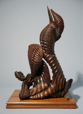 Composition of Forms, 2010. Wood (walnut). H. 23" x W. 17" x D. 13"